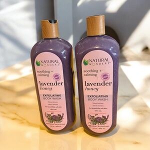 Natural Wunderz Lavender Honey Body Wash 2‑Pack – NEW